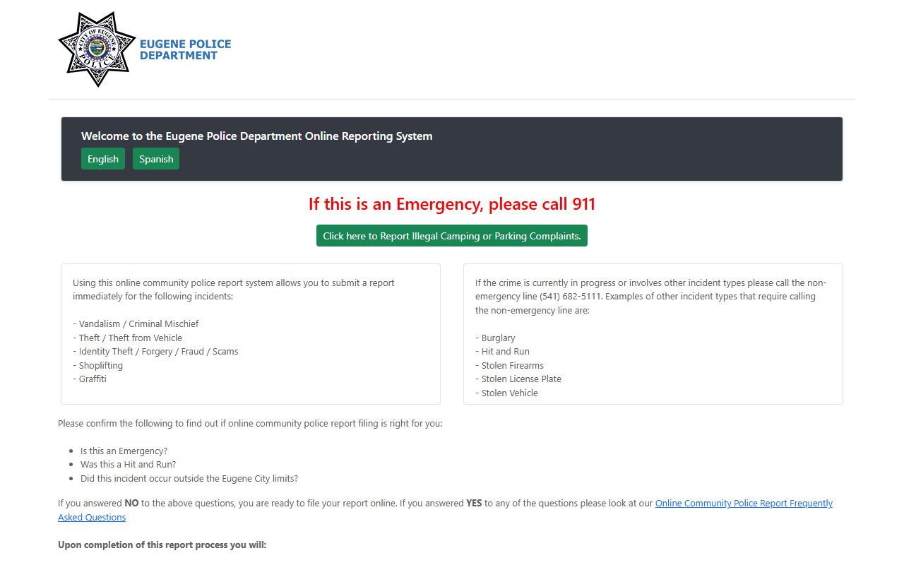 Eugene Municipal Court building for Eugene traffic court records