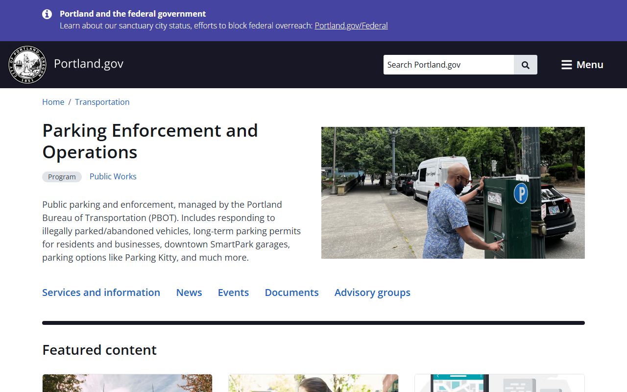 Portland parking enforcement and municipal court traffic court records